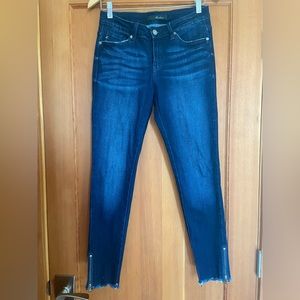 KanCan Raw Hem Zipper Skinny Jeans